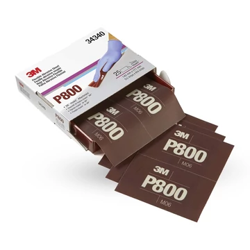 3M Rugalmas kézi csiszoló lapka, puha felfogó a dobozban, 140 mm x 170 mm P800 (25 DB.) 34340