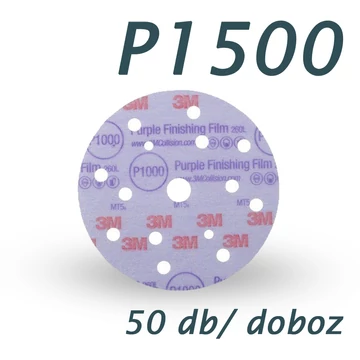 3M 260L filmhordozós finom csiszolókorong 51154 15 lyukú 260L+ P1500