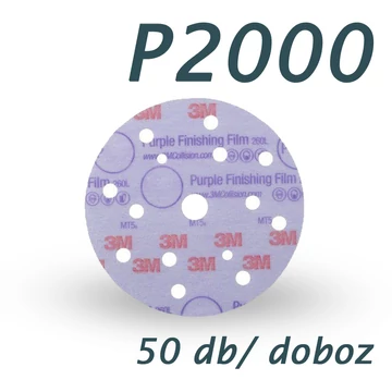 3M 260L filmhordozós finom csiszolókorong 51304 15 lyukú 260L+ P2000