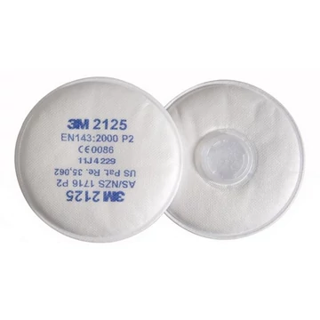 3M 2125 P2 részecskeszűrő(köralakú,kétoldal.)bajonettzáras(2db/csom)