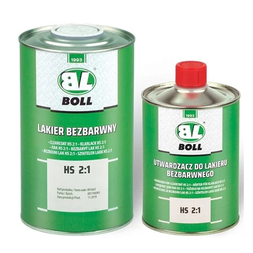 Boll 2K HS Színtelen lakkszett ( 1 liter lakk + 0,5 liter edző )
