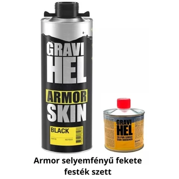 Gravihel Armor SELYEMFÉNYŰ FEKETE festékszett rücsipisztolyra szerelhető dobozban
