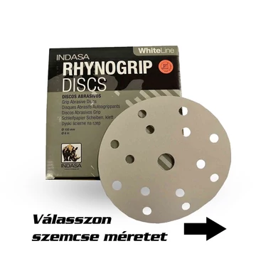 Indasa  tépőzáras csiszoló korong 15 lyukas 150 mm átmérő 50 DB/doboz