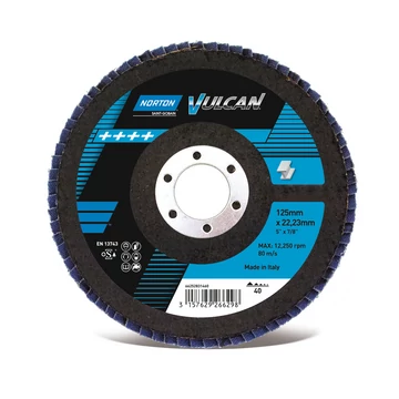 Norton Vulcan 125 mm P40 lamellás csiszolótárcsa 125x22mm