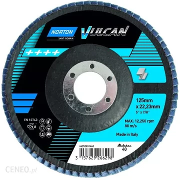 Norton Vulcan 125 mm P60 lamellás csiszolótárcsa 125x22mm