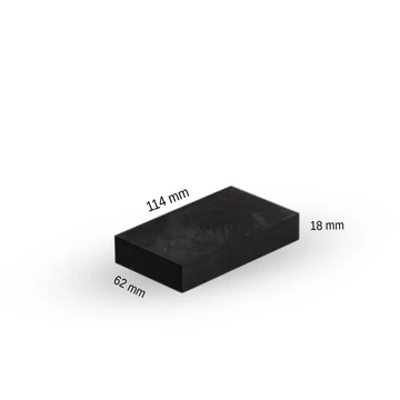 NAT csiszoló stekli szivacs 114 mm x 62 mm fekete (kemény)