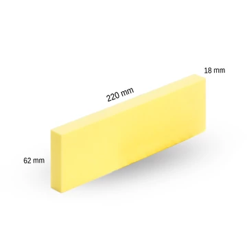 NAT csiszoló stekli szivacs 220 mm x 62 mm sárga (hajlékony)