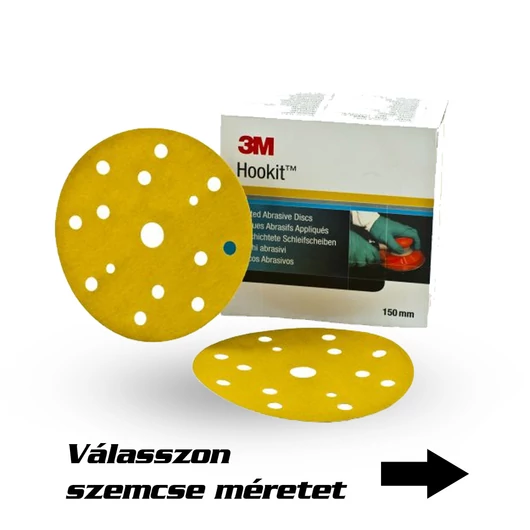 3M 255P tépőzáras csiszoló korong 15 lyukas 150 mm átmérő