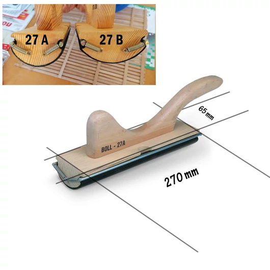 Boll csiszoló gyalu íves 27A  65mm X 270 mm