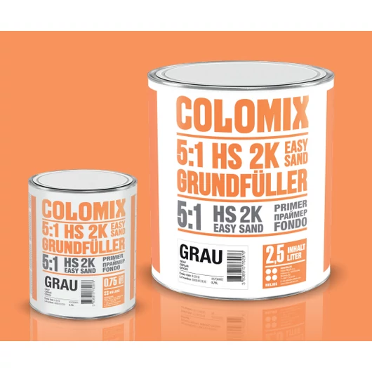 Colomix 2K Filler szett HS easy szürke 0,75 + 0,15 liter edző (5+1)