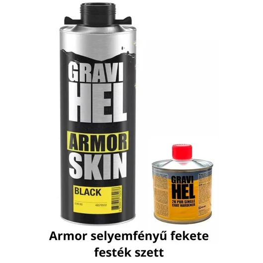 Gravihel Armor SELYEMFÉNYŰ FEKETE festékszett rücsipisztolyra szerelhető dobozban