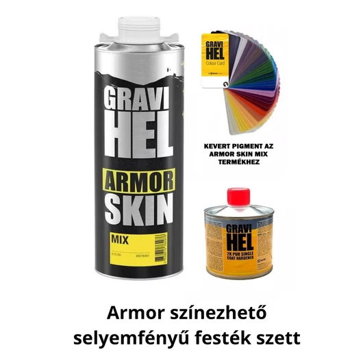 Gravihel Armor SELYEMFÉNYŰ festékszett rücsipisztolyra szerelhető dobozban