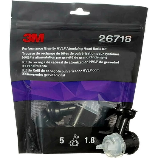 3M26718 Performance GravityHVLP porlasztófej 1,8mm  átlátszó 5db