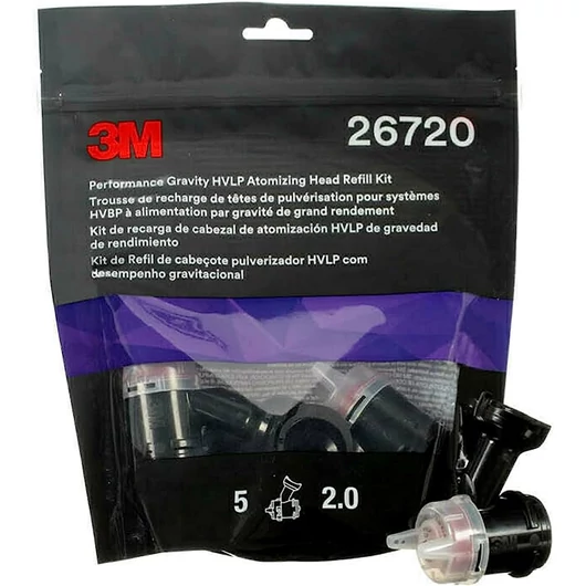 3M 26720 Performance Gravity HVLP porlasztófej 2,0 mm piros  5db
