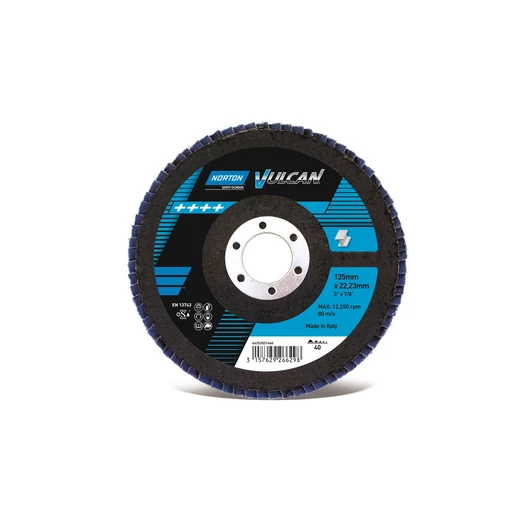 Norton Vulcan 125 mm P40 lamellás csiszolótárcsa 125x22mm