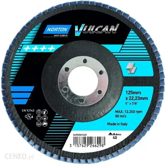 Norton Vulcan 125 mm P60 lamellás csiszolótárcsa 125x22mm