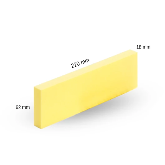 NAT csiszoló stekli szivacs 220 mm x 62 mm sárga (hajlékony)
