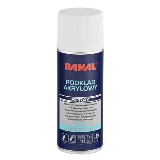 Ranal 1k - acryl filler spray 400 ml SZÜRKE