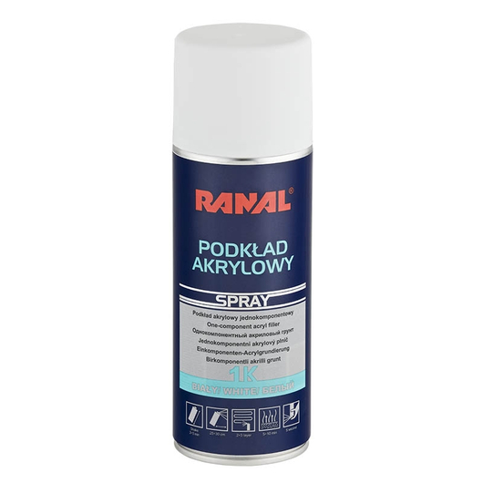 Ranal 1k - acryl filler spray 400 ml SZÜRKE