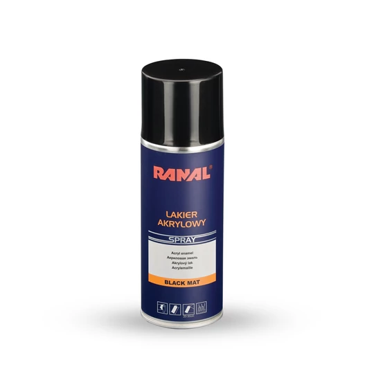 Ranal Matt fekete spray 400 ml