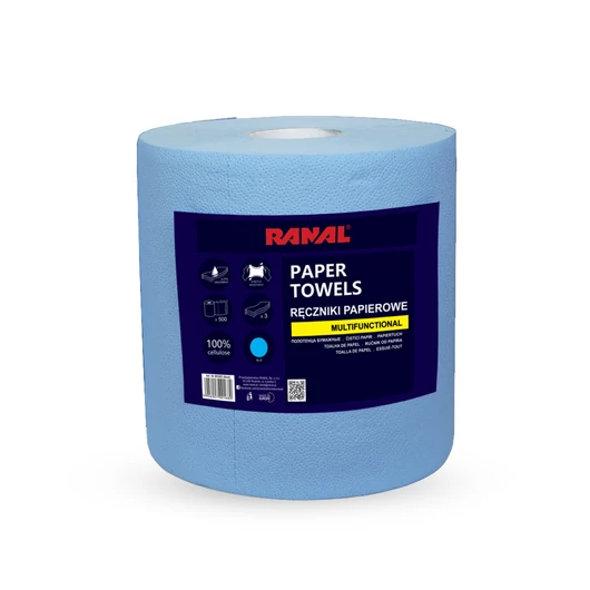 Ranal papírtörlő tekercs kék 500 lap
