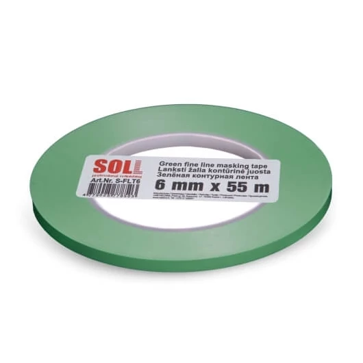 SOLL zöld fine line szalag 6mm x 55 méter