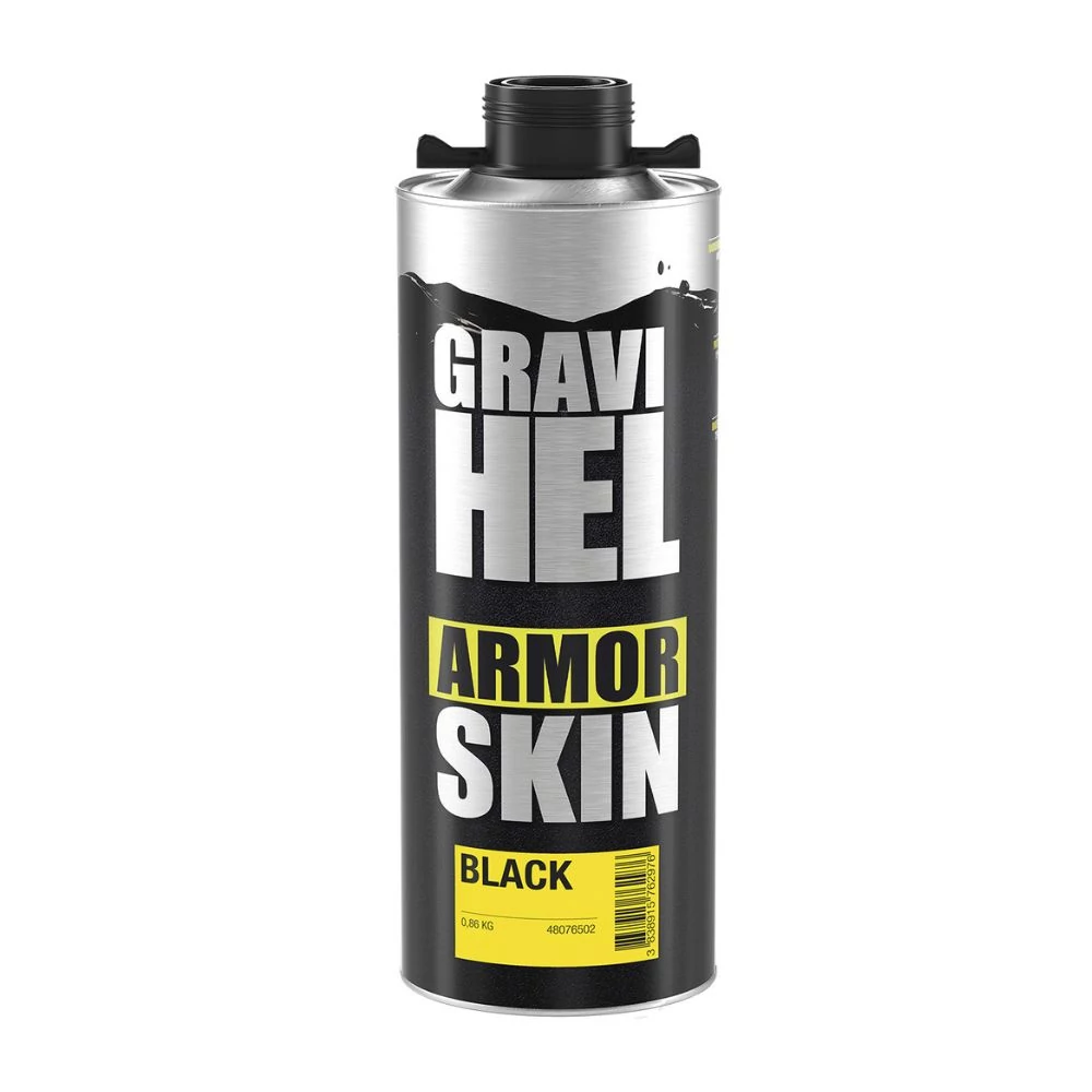 GRAVIHEL ARMOR fekete selyemfényű festék rücsis dobozban 0,86 kg