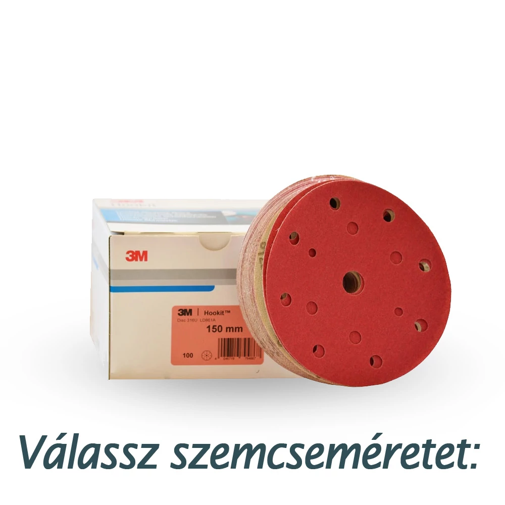 3M 515192 HOOKIT 316U Red csiszolókorong 15Ly P220