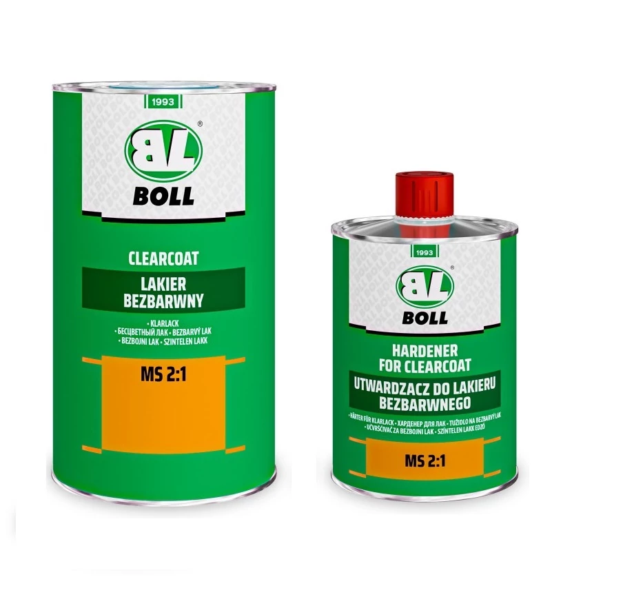Boll 2K MS Színtelen lakkszett ( 1 liter lakk + 0,5 liter edző )