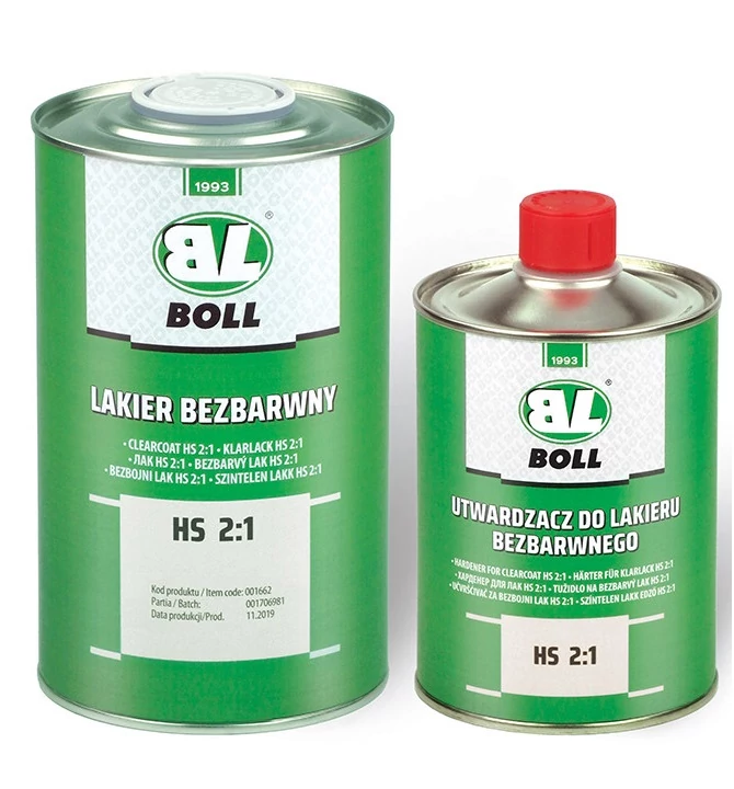 Boll 2K HS Színtelen lakkszett ( 1 liter lakk + 0,5 liter edző )