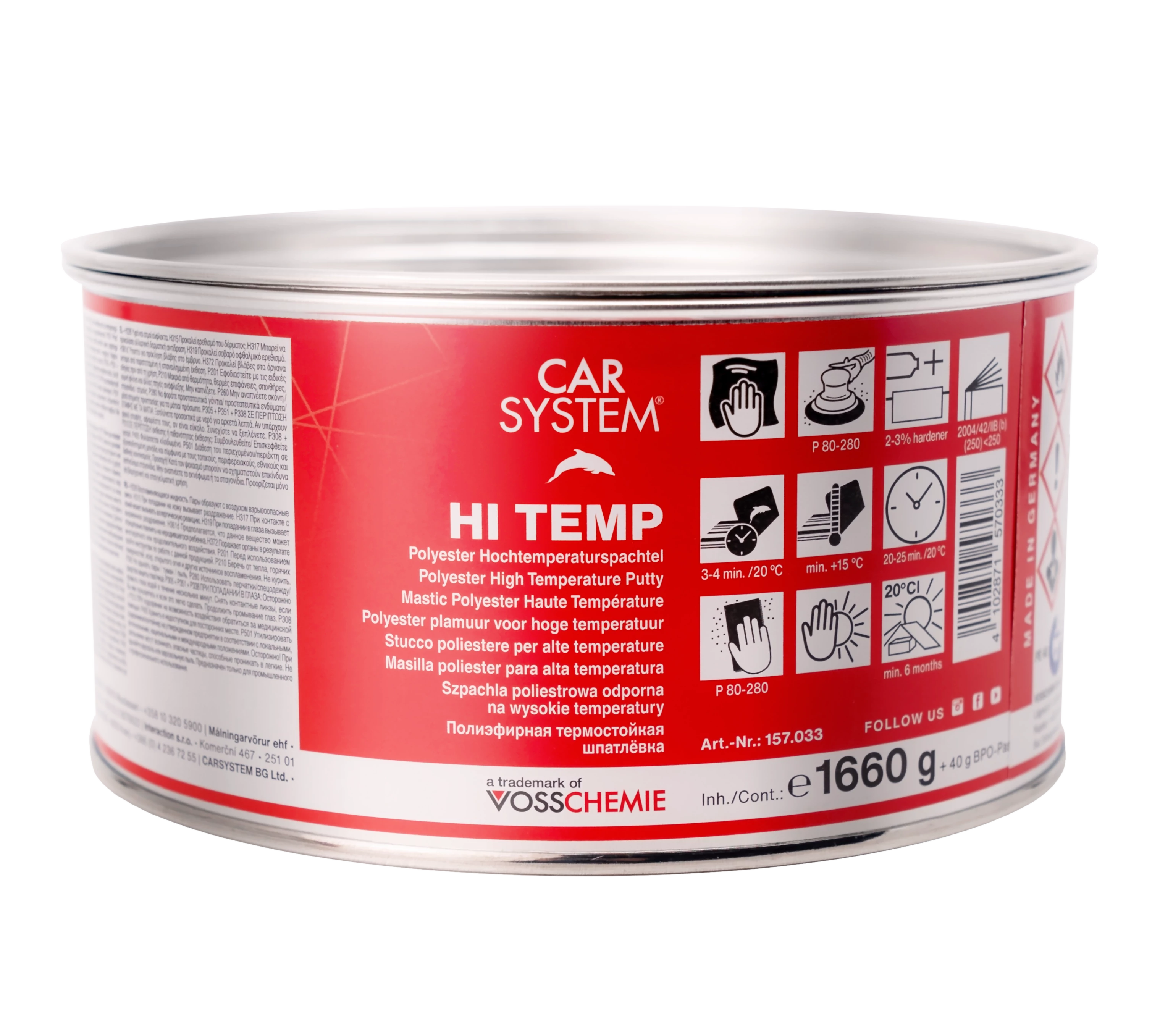 Carsystem HI-Temp Hőálló kitt 140 fokig 1,7 kg