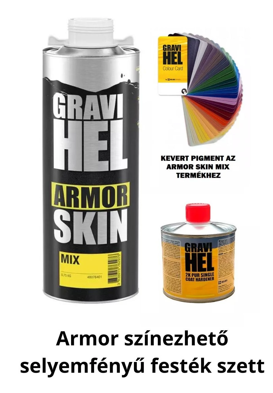 Gravihel Armor SELYEMFÉNYŰ festékszett rücsipisztolyra szerelhető dobozban