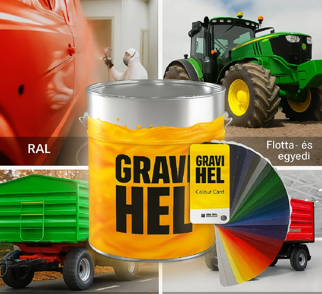 Gravihell 2K 450-005 PUR HS magasfényű festék szett (1,49 liter)