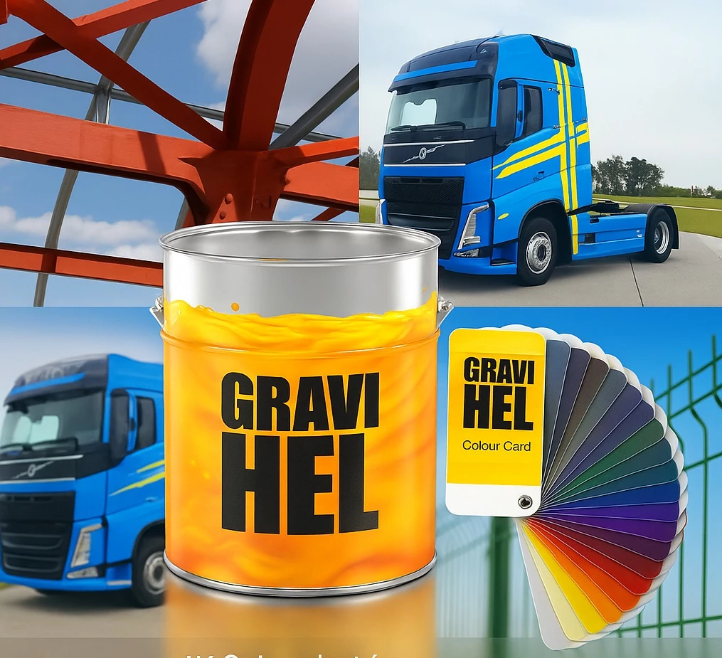 Gravihell 2K 420-013 PUR single coat-selyemfényű alapozó és fedő egyben festékszett (1,4 liter)