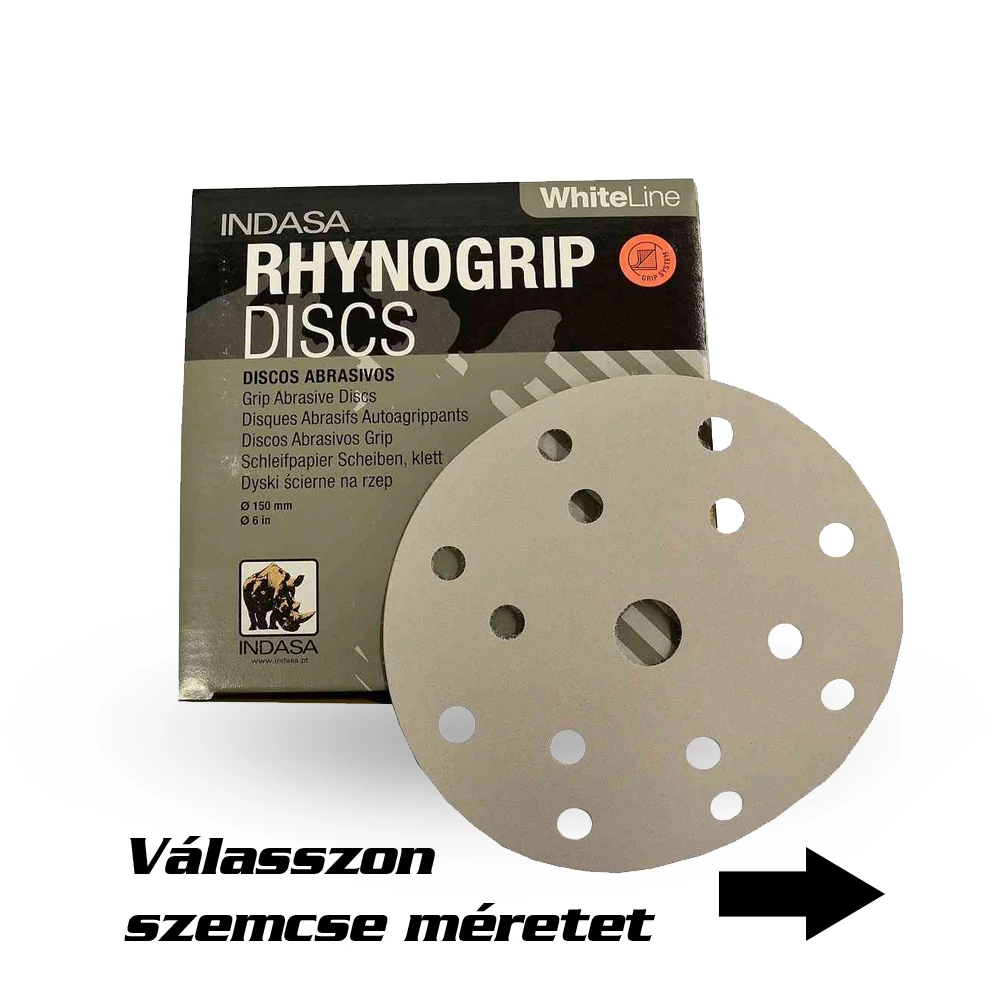Indasa  tépőzáras csiszoló korong 15 lyukas átmérő 150 mm P80