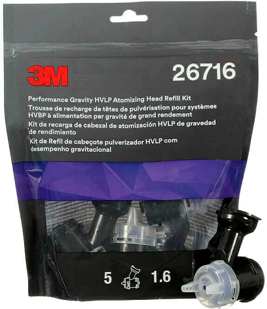 3M 26716  Performance Gravity HVLP porlasztófej 1,6 mm lila  5db
