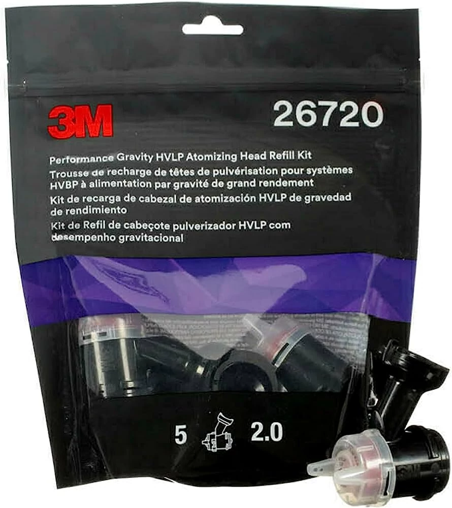 3M 26720 Performance Gravity HVLP porlasztófej 2,0 mm piros  5db