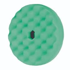 3M  50962 Gyorscsatlakozós kétoldalas polírszivacs átmérő 150 mm - hullámos, zöld