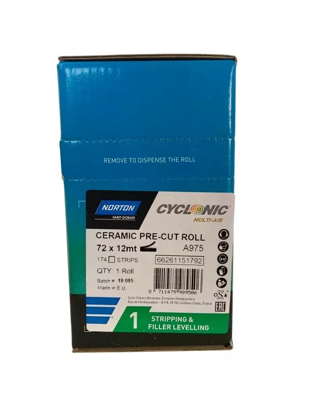 Norton Cyclonic A975 csiszoló tekercs P120 zöld 72mmx12méter