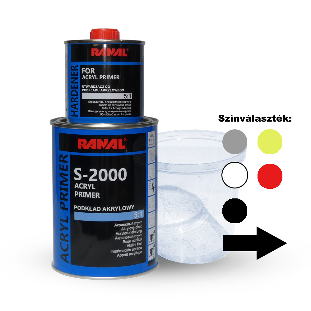 Ranal S-2000 - acryl filler 5+1 (0,8 L + 0,16 L) fehér