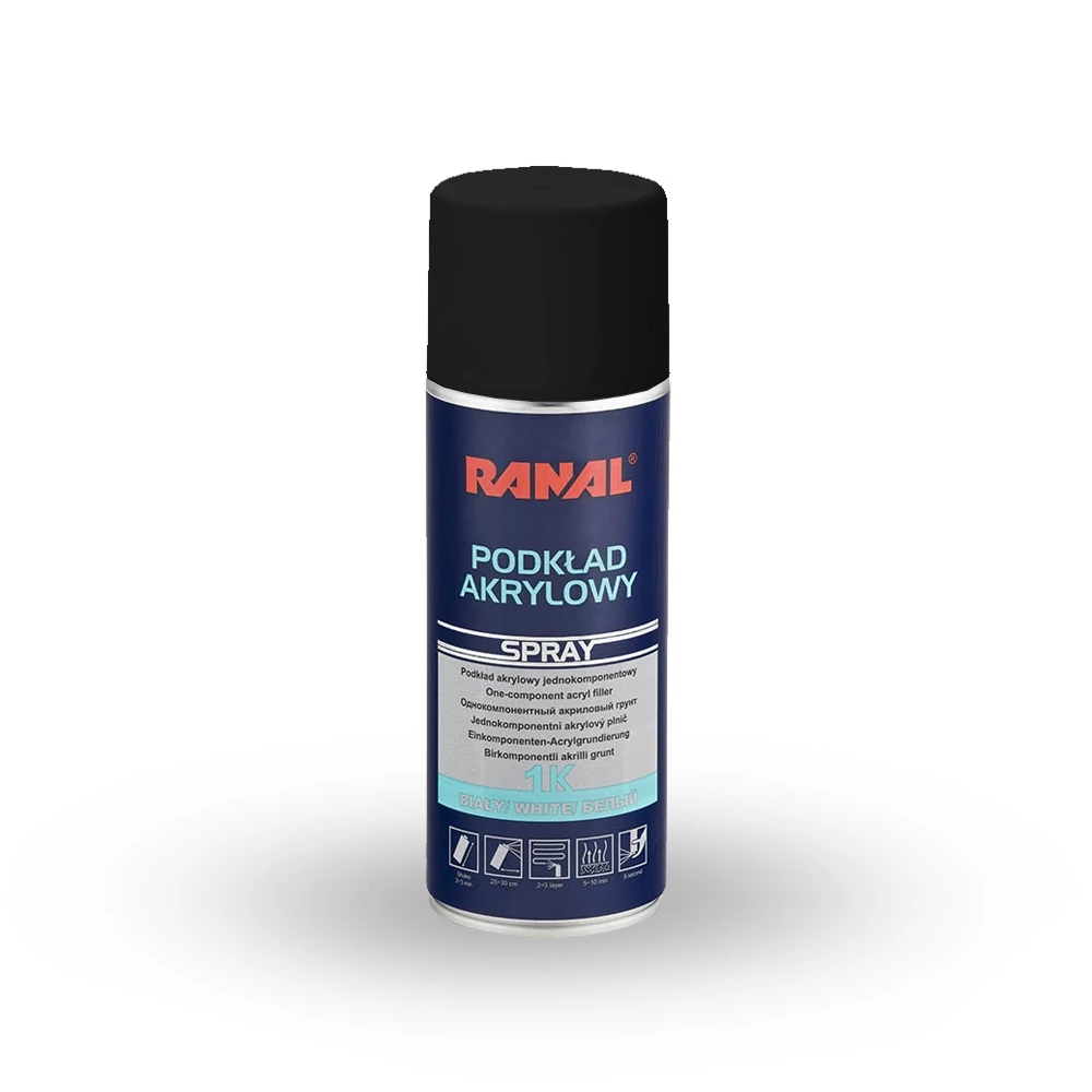 Ranal 1k - akril filler spray 400 ml FEHÉR