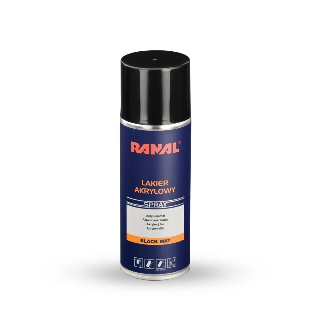 Ranal Matt fekete spray 400 ml