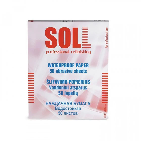 Soll vizes csiszolópapír 230 x 280 mm piros P1000