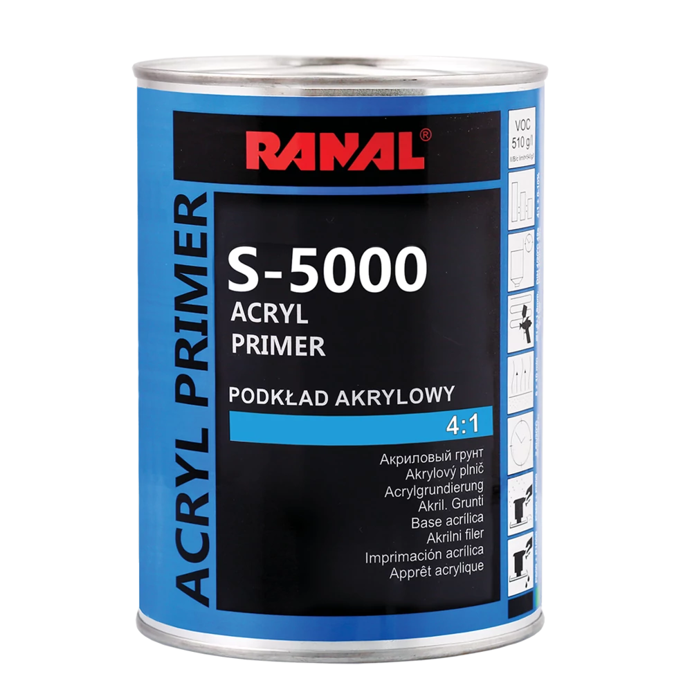 Ranal S-5000 - acryl filler 4+1 (1 L + 0,25 l ) fekete