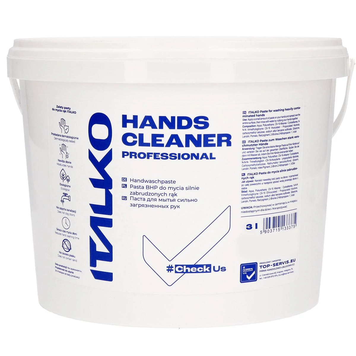 Sico Italko Kéztisztító festékes és olajos kézre 3 liter
